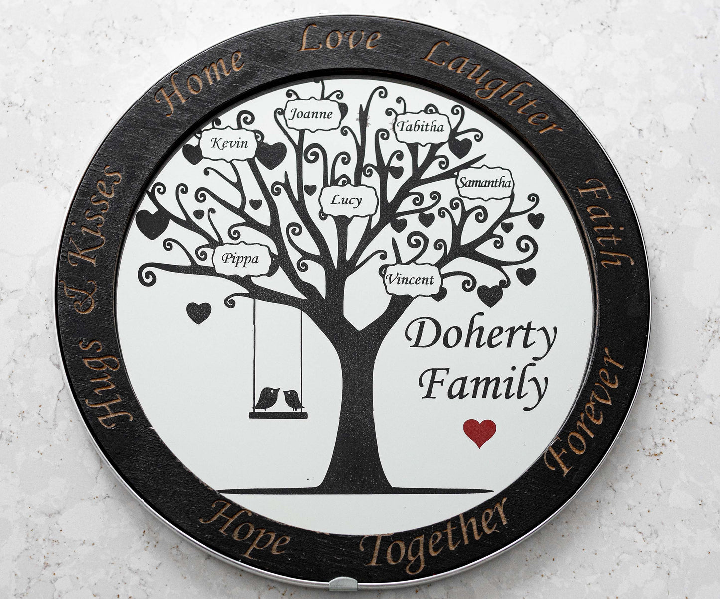 Framed Mirror Family Tree