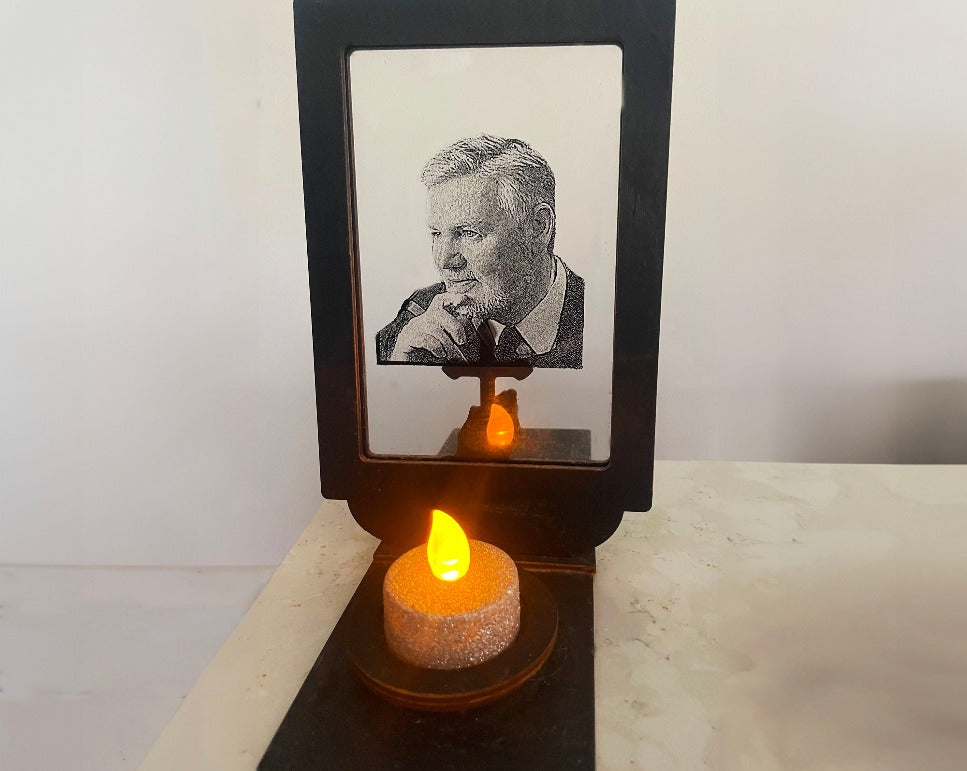Personalised Photo Lit Indoor Memorial