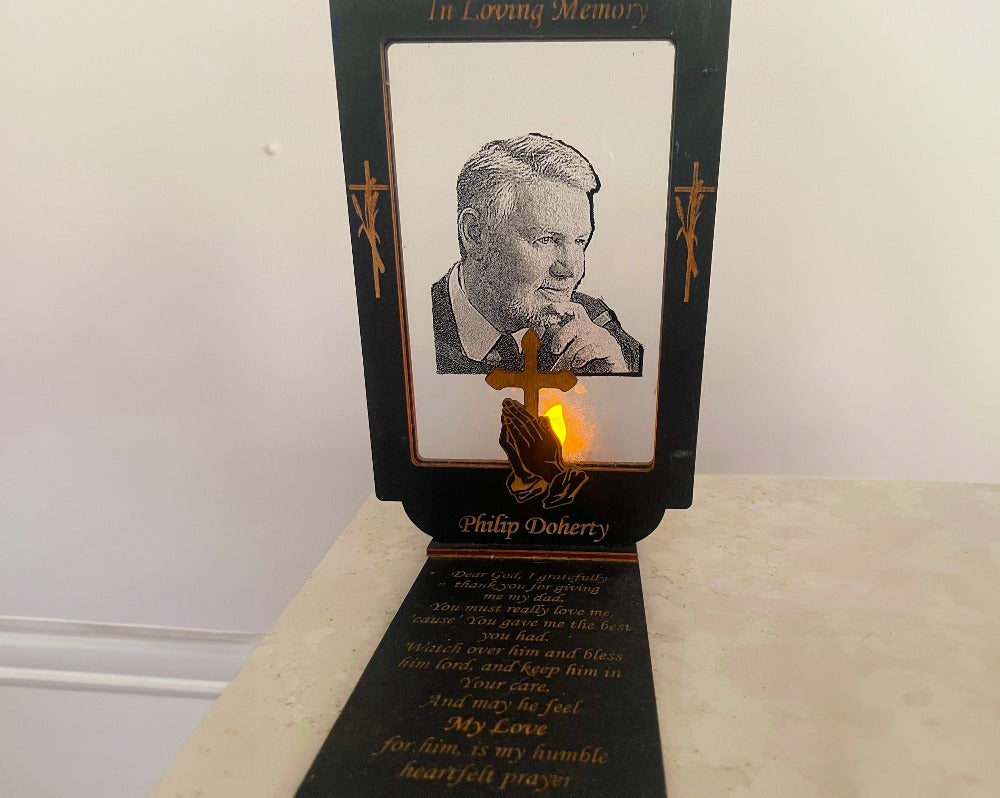 Personalised Photo Lit Indoor Memorial