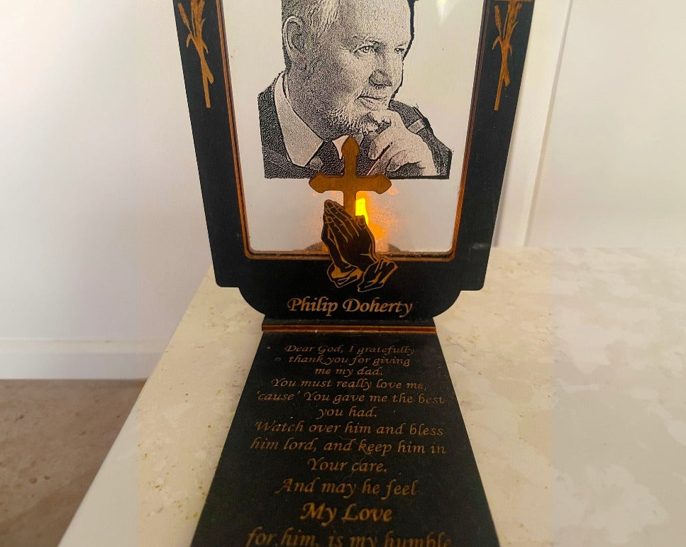 Personalised Photo Lit Indoor Memorial