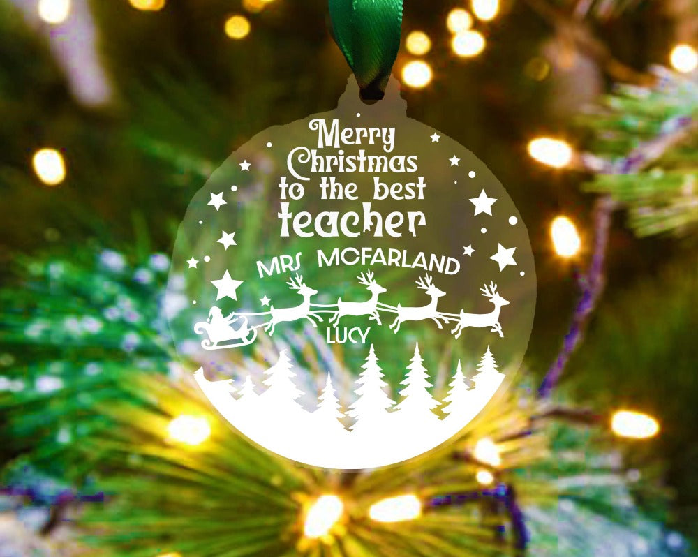 Personalised Merry Christmas Teacher