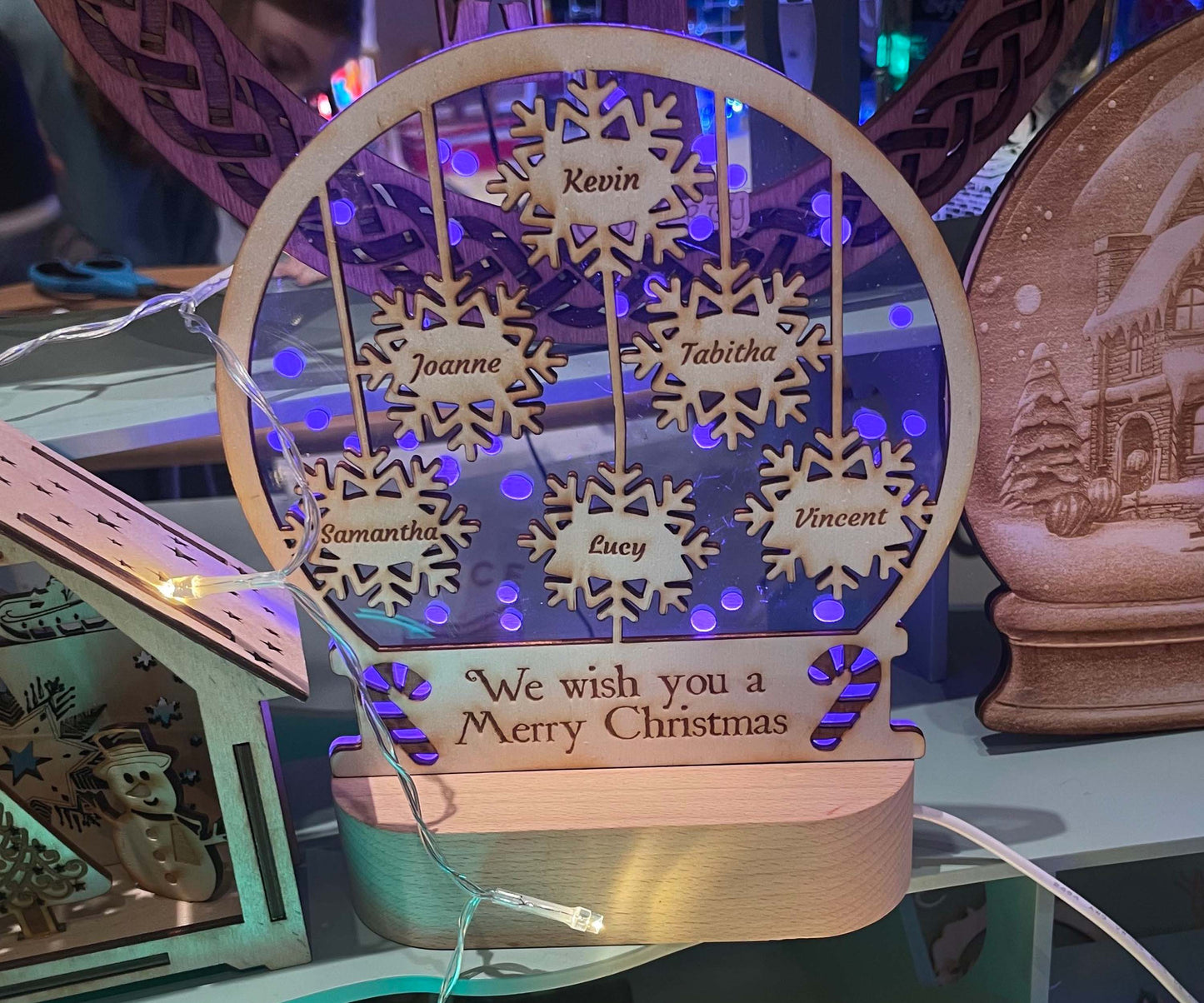 Family Tree Snowflake Light up