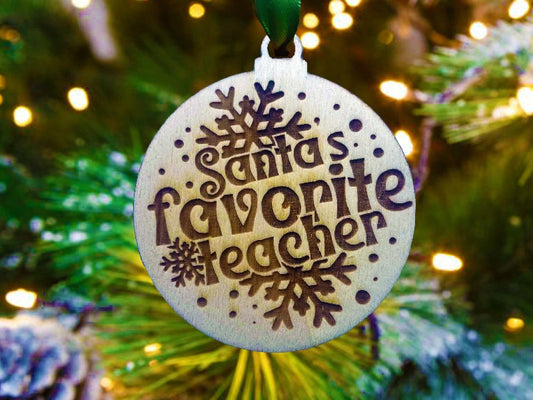 Personalised Santa's Favorite Teacher - Personalised Christmas Favorite Teacher