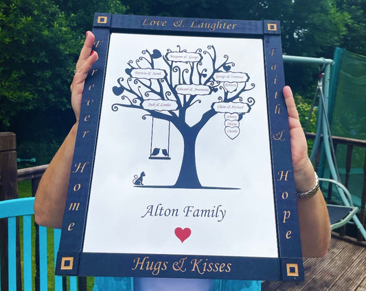 Large Framed Family Tree